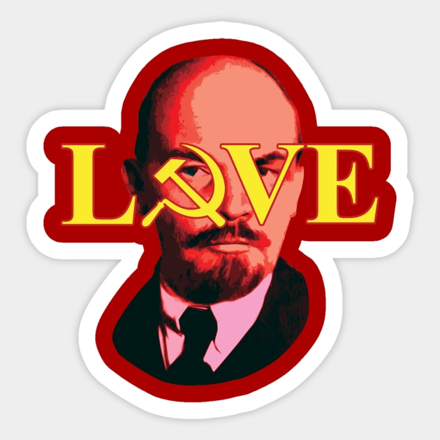 Love Lenin Sticker by Roidragerogers